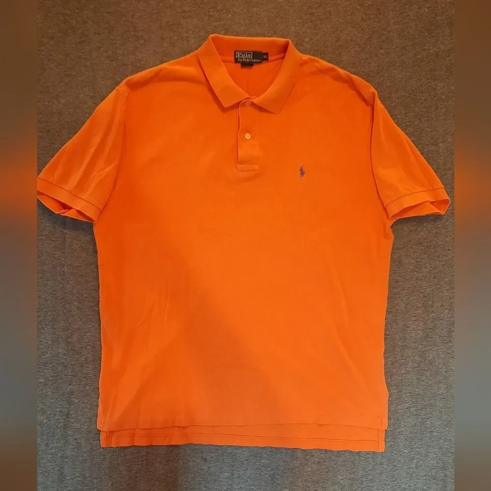 Polo by Ralph Lauren Shirt Men's XL Orange Polo Preppy Sporty Golf Classic
